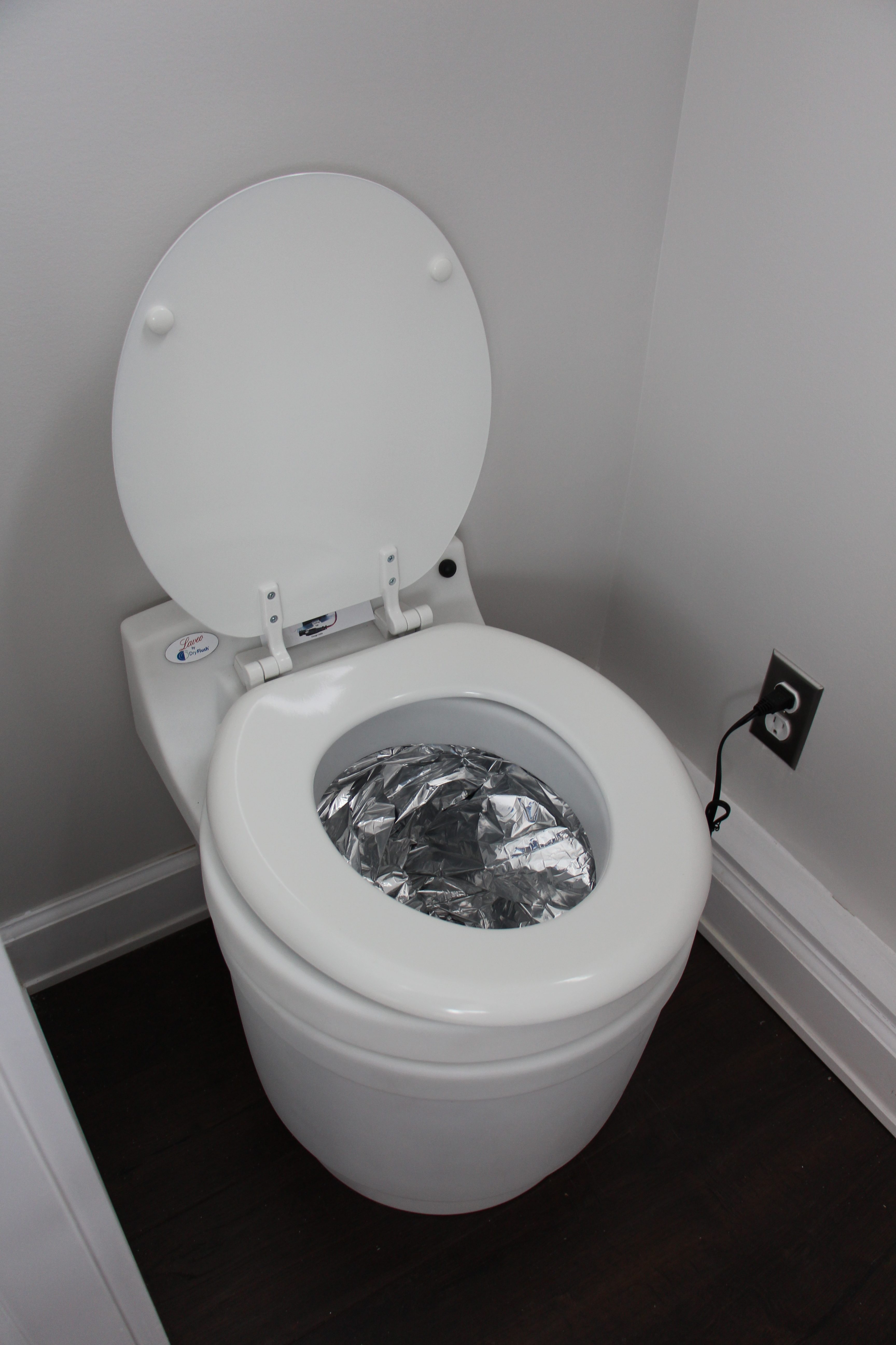 Dry store flush toilet